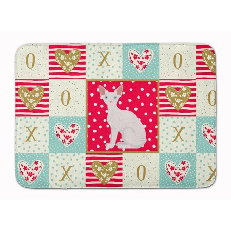 Carolines Treasures 19 x 27 in. Sphynx Cat Love Machine Washable Memory Foam Mat CK5794RUG